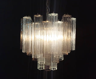 Fantastic Murano Smoked Glass Tube Chandelier