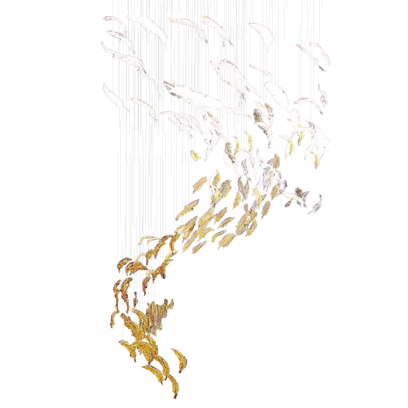 Feather Handblown Glass Chandelier | Korewolamp
