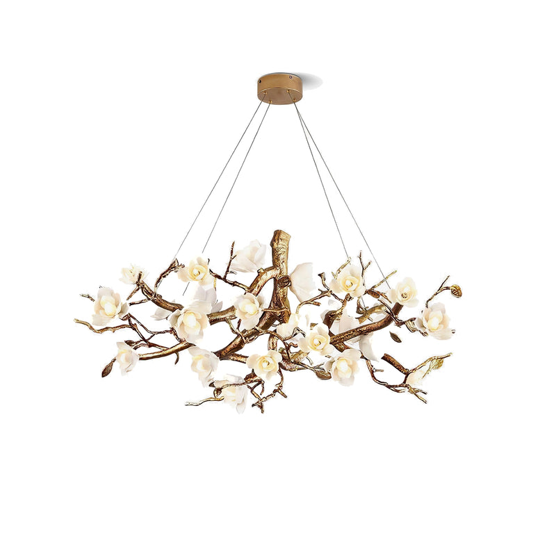 Flower Bloom Branch Brass Chandelier | Korewolamp