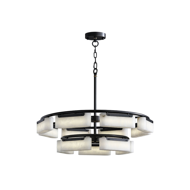 Rectangle Fusion Alabaster Chandelier | Korewolamp