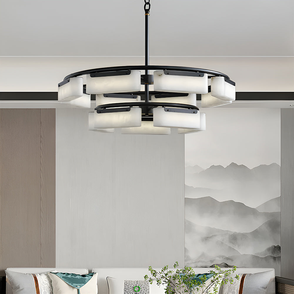 Alabaster Fusion Black Chandelier