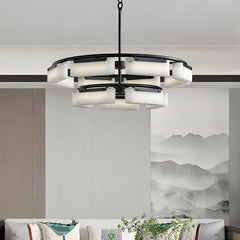 Alabaster Fusion Black Chandelier