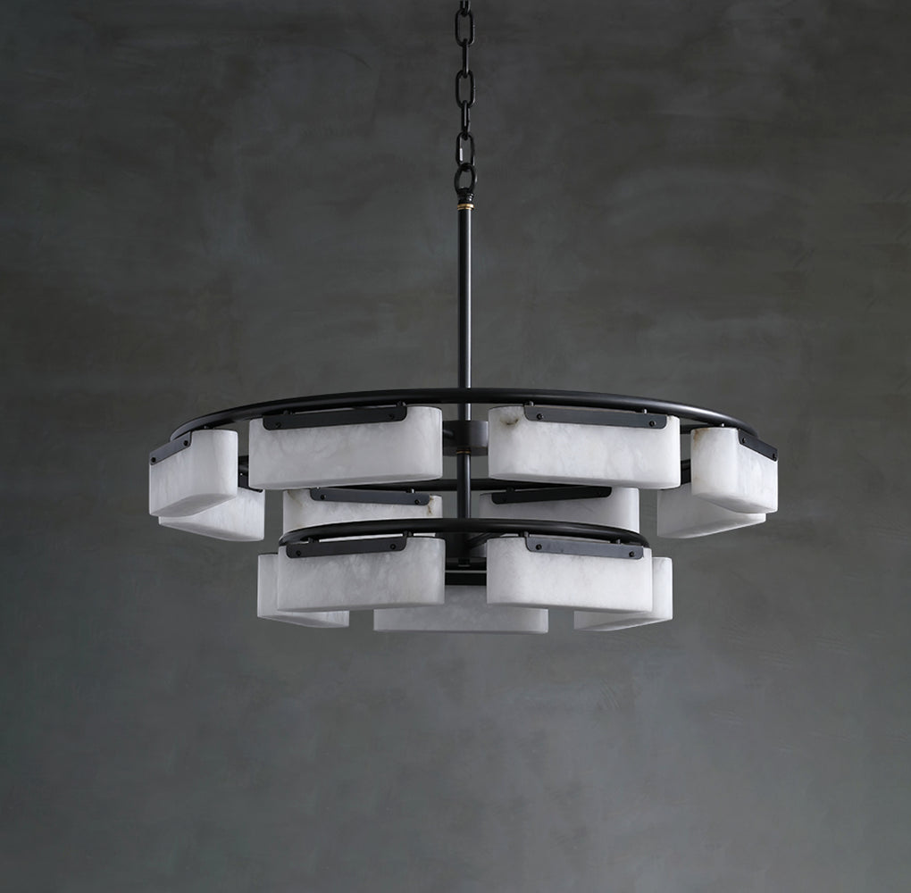 Alabaster Fusion Black Chandelier