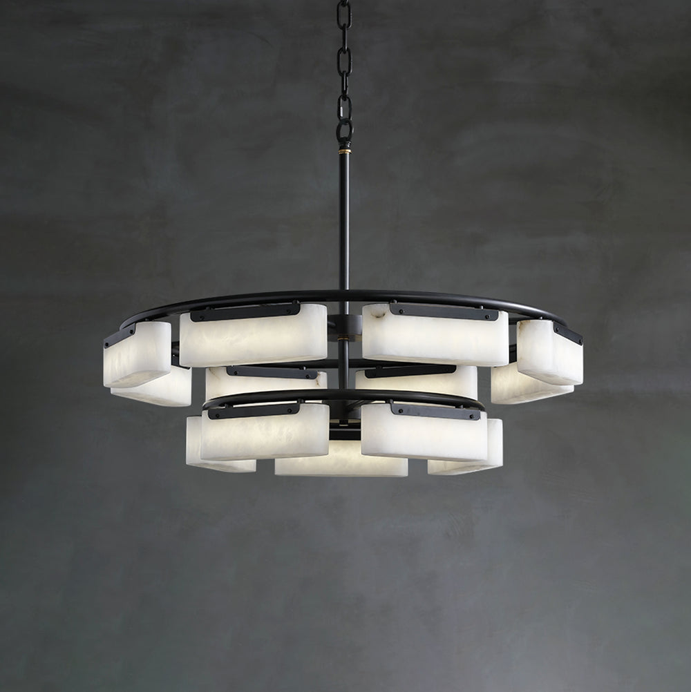 Alabaster Fusion Black Chandelier