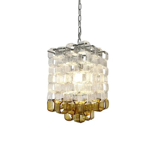 Glass Ice Cubes Transparent Amber Chandelier