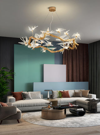 Glass Swallow Chandelier