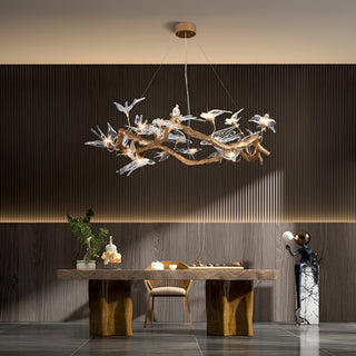 Glass Swallow Chandelier