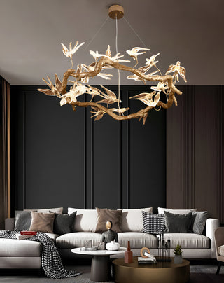 Glass Swallow Chandelier