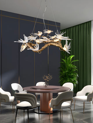 Glass Swallow Chandelier