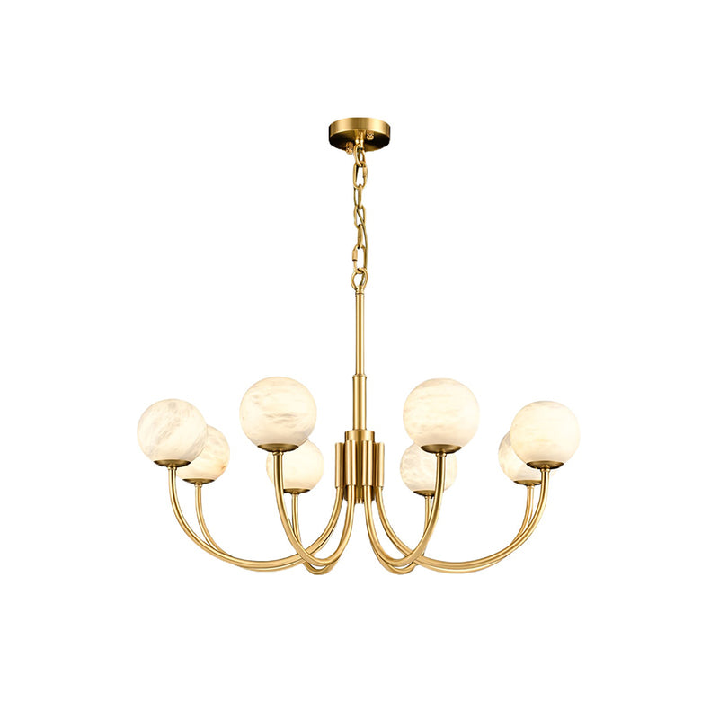 Gold Alabaster Round Chandelier | Korewolamp