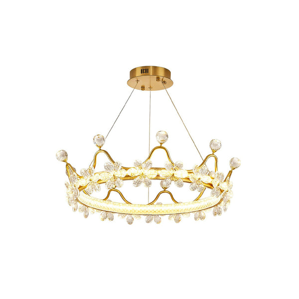 Golden Crown Garland Crystal Chandelier