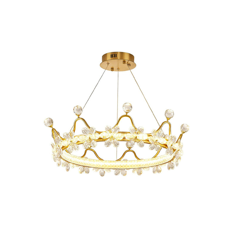 Golden Crown Garland Crystal Chandelier | Korewolamp