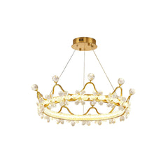 Golden Crown Garland Crystal Chandelier