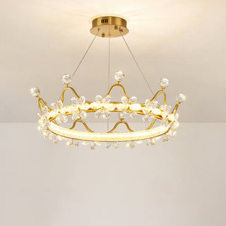 Golden Crown Garland Crystal Chandelier