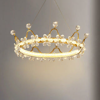 Golden Crown Garland Crystal Chandelier