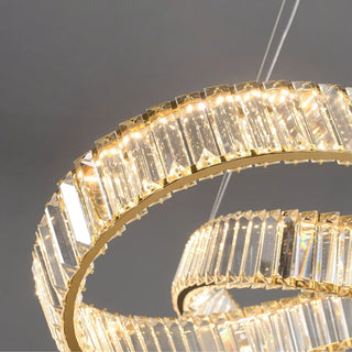 Golden Ring Round Crystal Chandelier