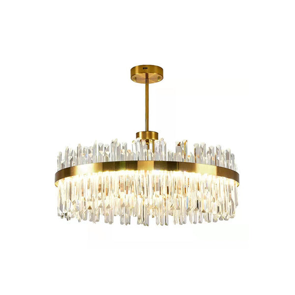 Golden Round Crystal Chandelier