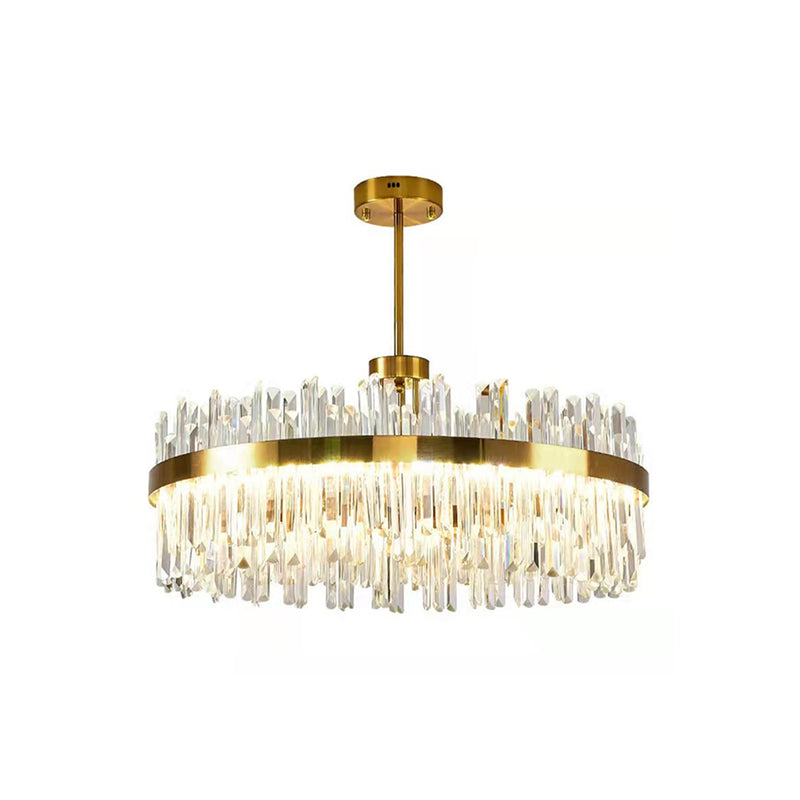 Golden Round Crystal Chandelier | Korewolamp