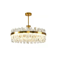 Golden Round Crystal Chandelier