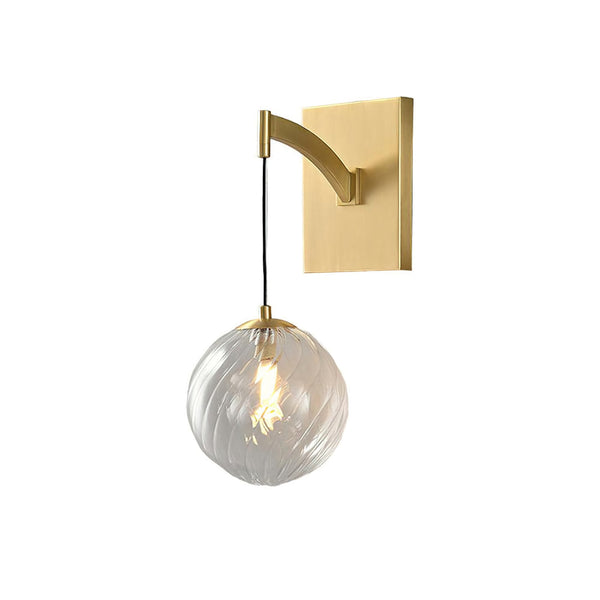 Golden Globe Glass Wall Lamp