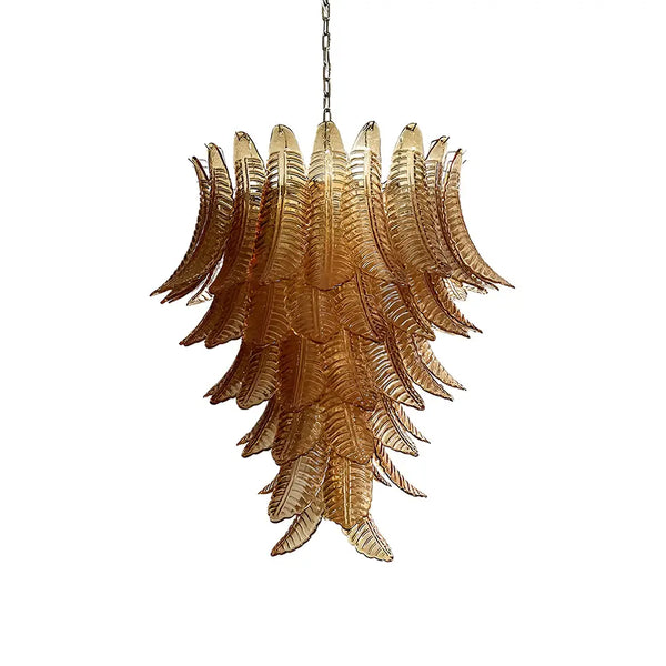 Gorgeous Murano Felci Amber Glass Chandelier