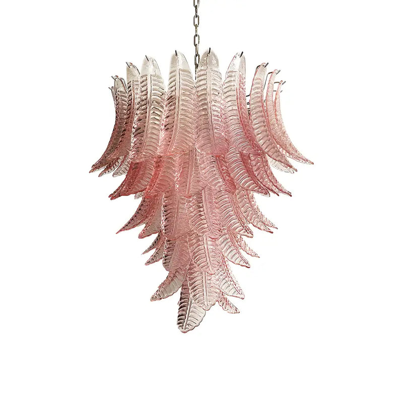 Gorgeous Murano Felci Pink Glass Chandelier | Korewolamp