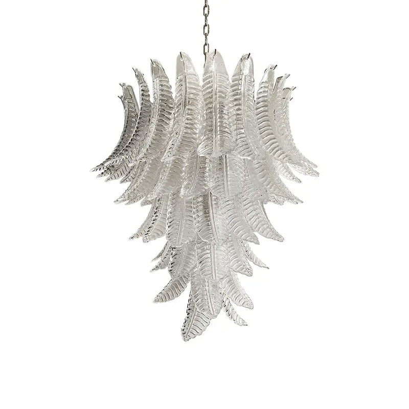 Gorgeous Murano Felci Transparent Glass Chandelier | Korewolamp