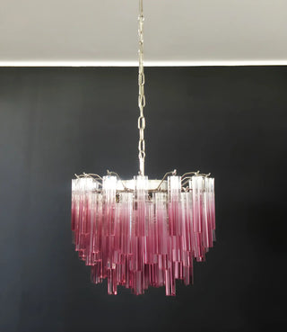 Gorgeous Murano Quadriedri Prisms Amatyst Chandelier