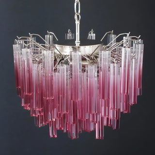 Gorgeous Murano Quadriedri Prisms Amatyst Chandelier