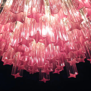 Gorgeous Murano Quadriedri Prisms Amatyst Chandelier