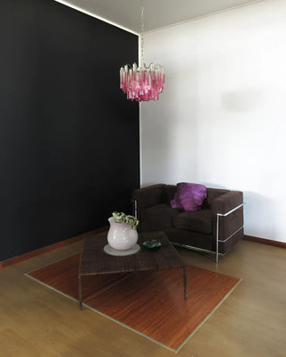 Gorgeous Murano Quadriedri Prisms Amatyst Chandelier