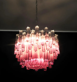 Gorgeous Murano Quadriedri Prisms Amatyst Chandelier