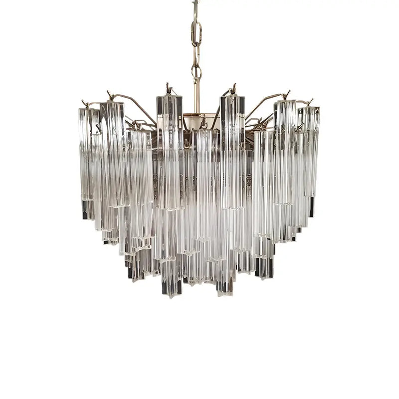 Gorgeous Murano Quadriedri Prisms Transparent Chandelier | Korewolamp