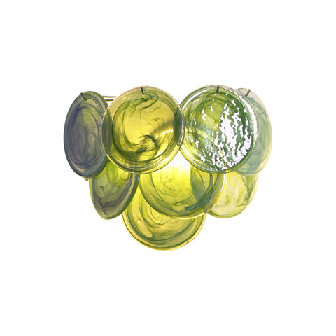 Green Murano Disc Wall Sconce | Korewolamp