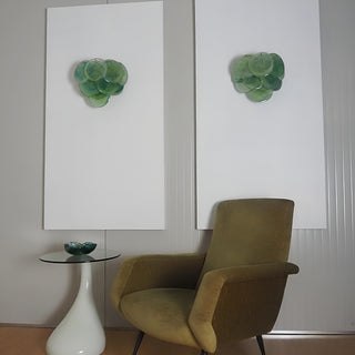 Green Murano Disc Wall Sconce