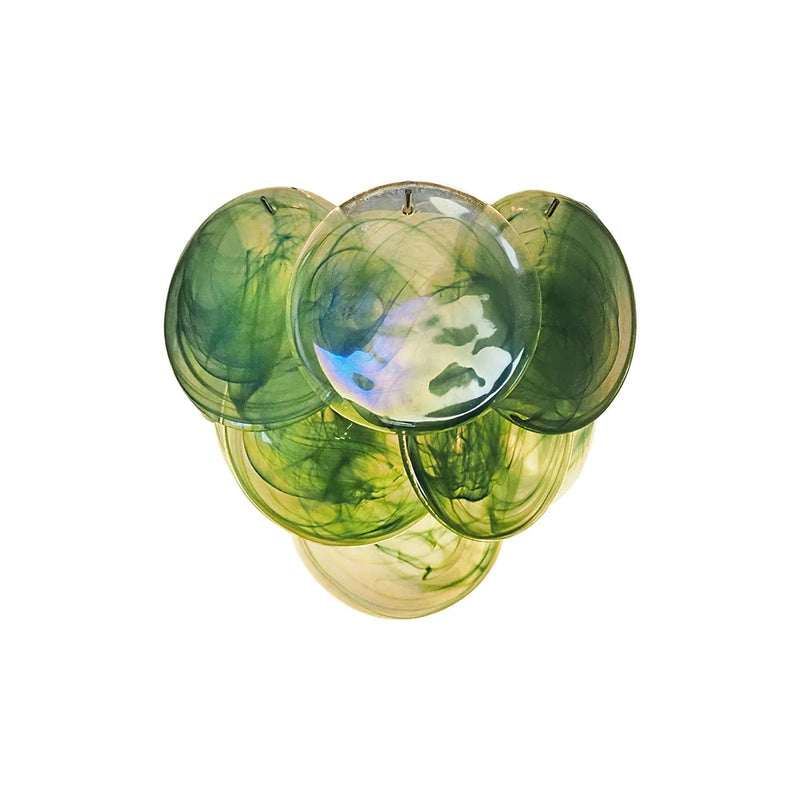 Green Vintage Murano Disc Wall Sconce | Korewolamp