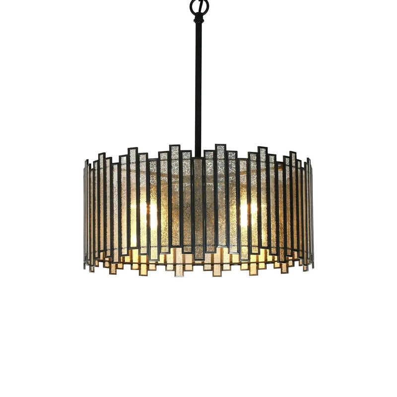 Hemaaolay Drum Colored Glass Chandelier | Korewolamp