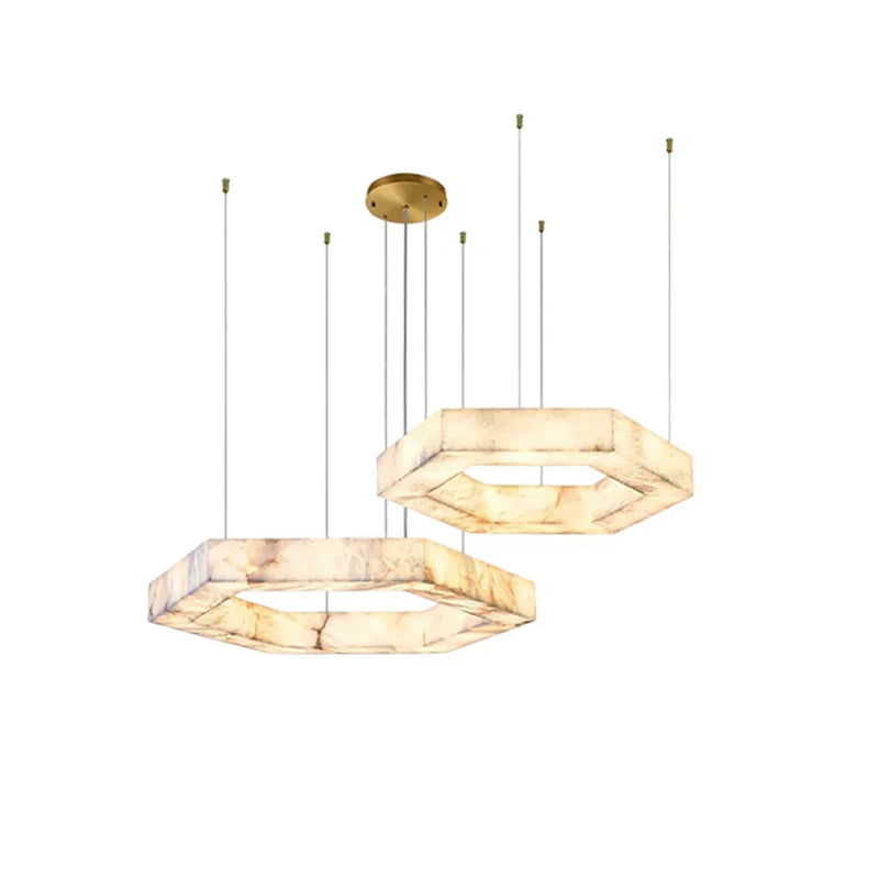 Hexagonal Alabaster Chandelier | Korewolamp