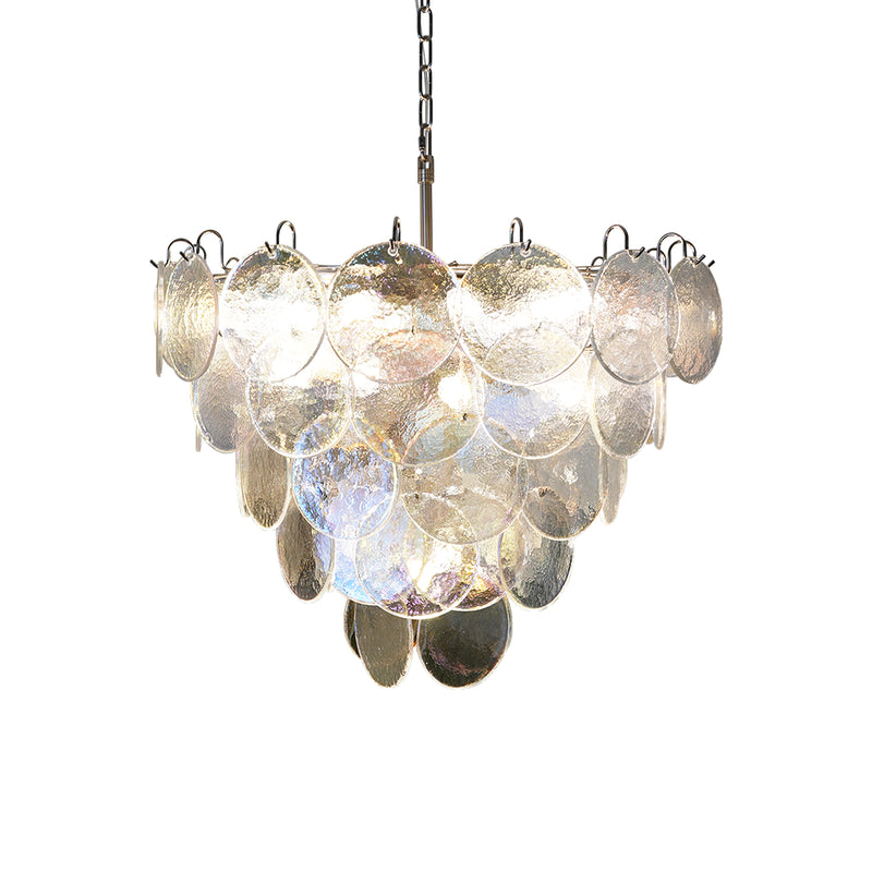 Elegant Murano Disc Iridescent Chandelier | Korewolamp