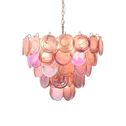 Pink Disc Murano Chandelier | Korewolamp
