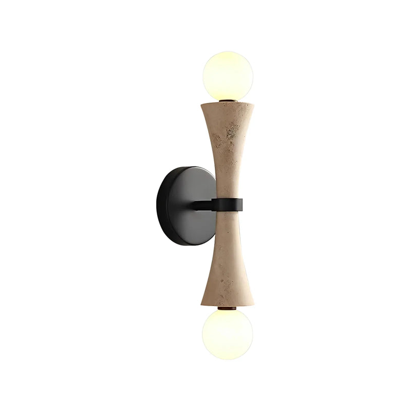 Hourglass Shape Travertine Obel Wall Sconce | Korewolamp