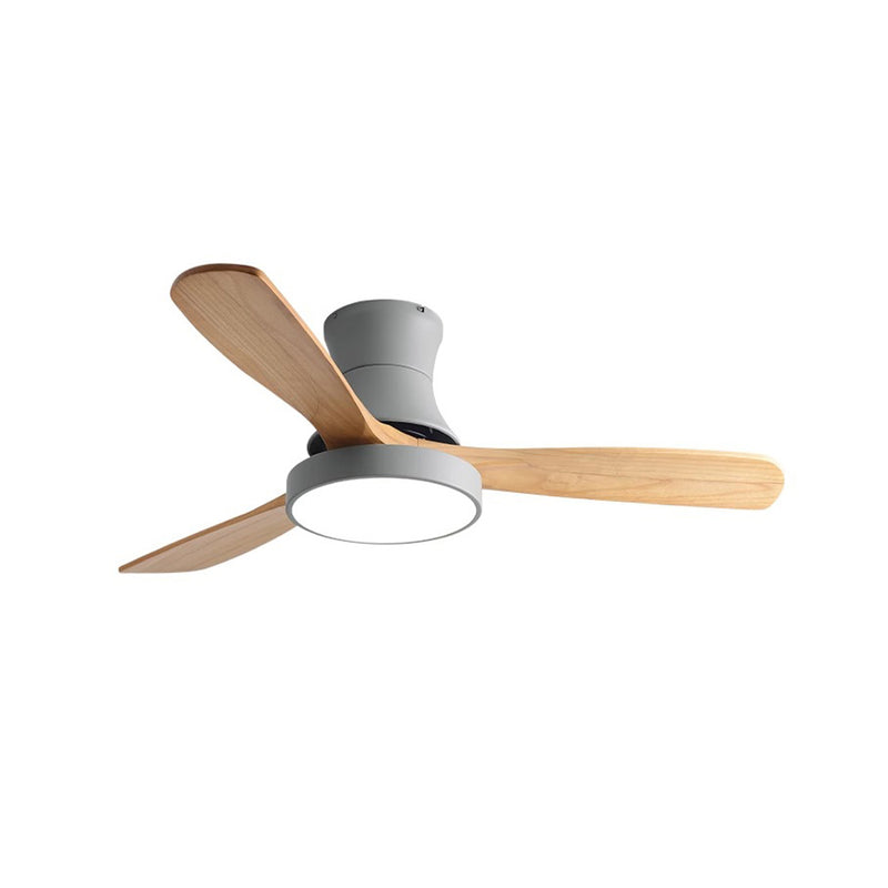 Hugger Wood Blade Ceiling Fan Lamp | Korewolamp