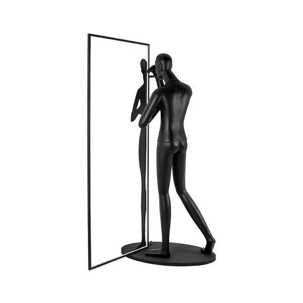 Human Mirror Sculpture Floor Lamp