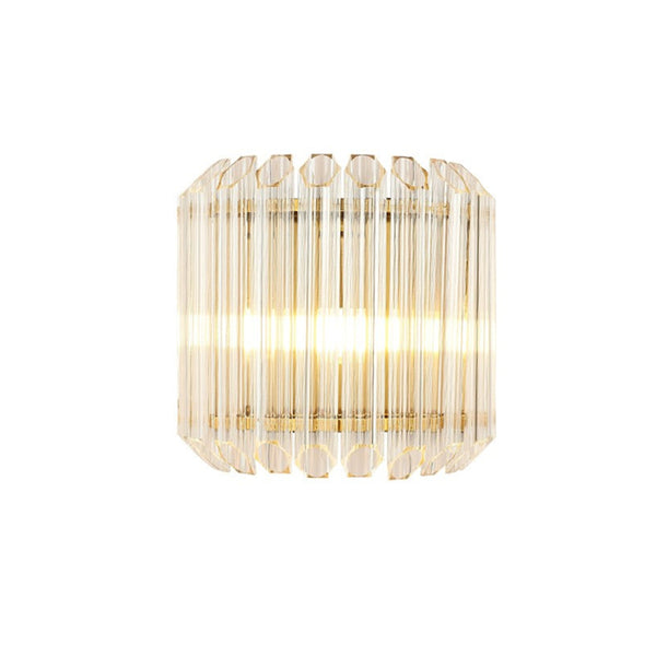 Modern Crystal Rod Brass Wall Sconce