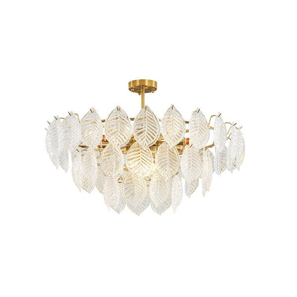 Leaf Shape Glass Modern Chandelier