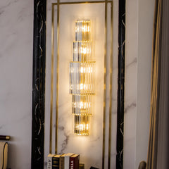 Light Luxury Crystal Layered Wall Lamp