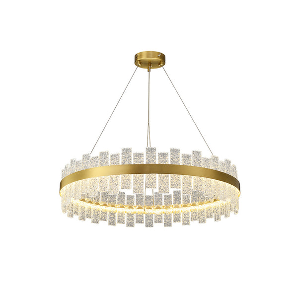 Light Luxury Round Glass Chandelier