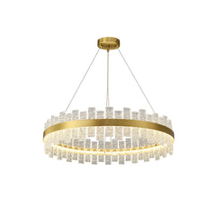 Light Luxury Round Glass Chandelier