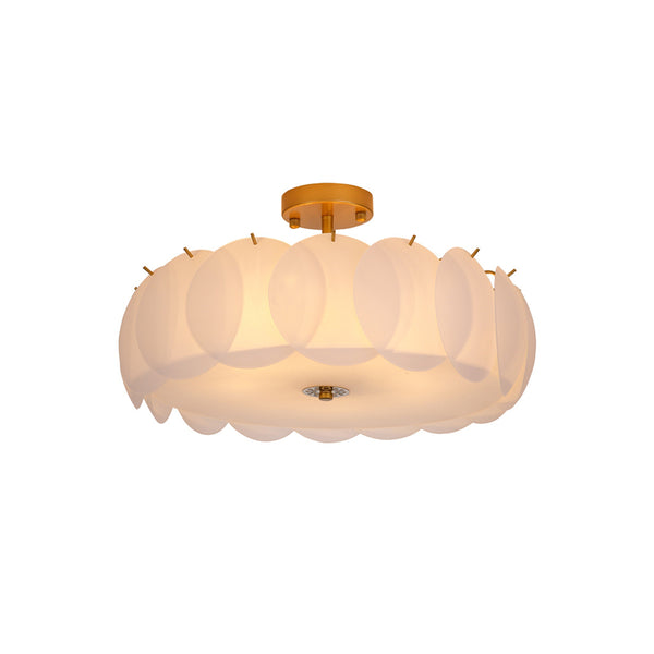 Light Luxury Round Glass Ceiling Lamp