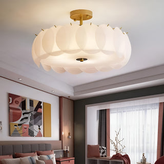 Light Luxury Round Glass Ceiling Lamp
